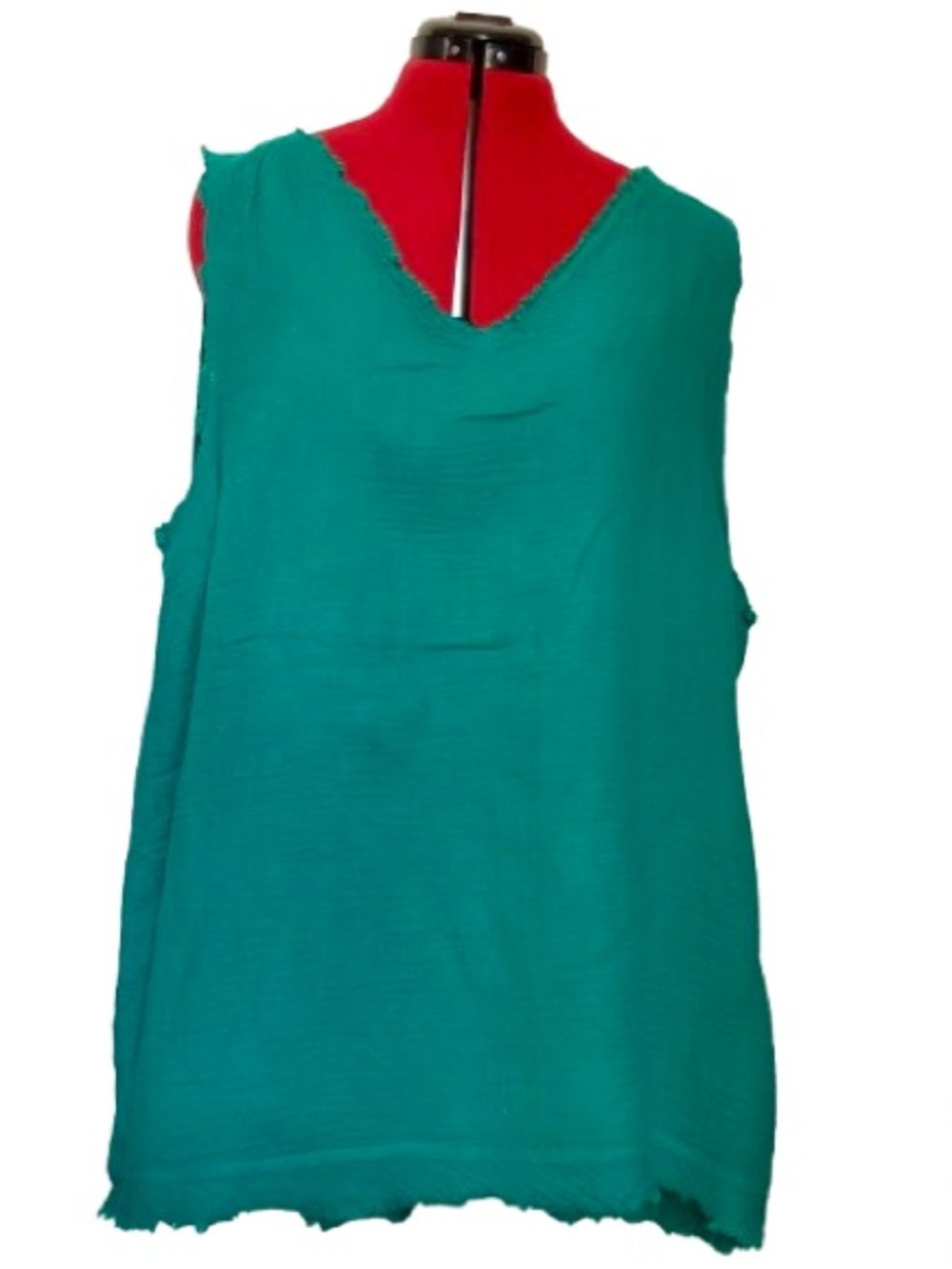 Umgee Teal Sleeveless V-Neck Tank Top